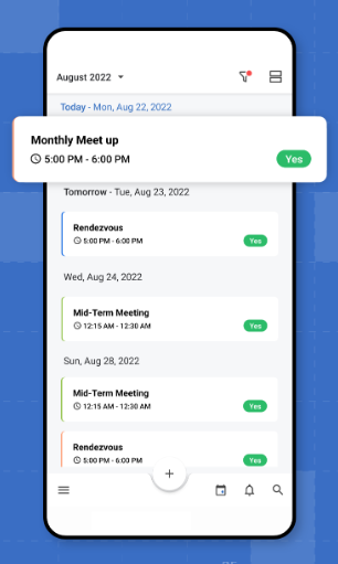 screenshot of Zoho Calendar